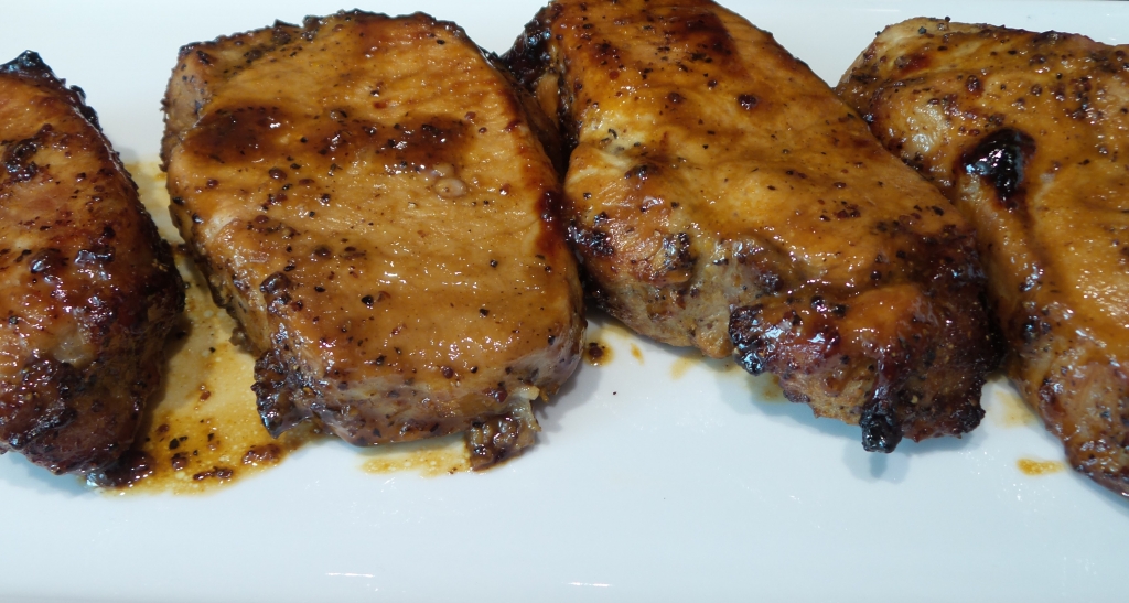Mustard Glazed Pork Steaks