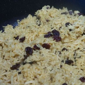 Raisin Rice (Left Over Rice Recipe)
