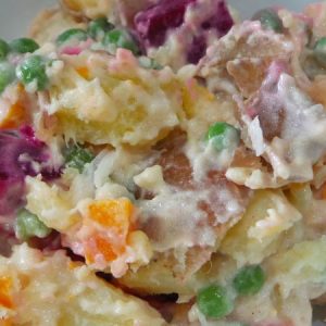 Potato Salad with Beetroot (How to Make Potato Salad)